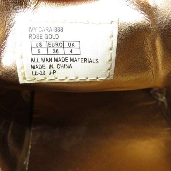 Michael Kors Ivy Cara-888 Rose Gold MK Bling Glitter Crystal Flats Size 5 Shoes - Picture 7 of 12